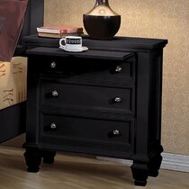 Large black store nightstand